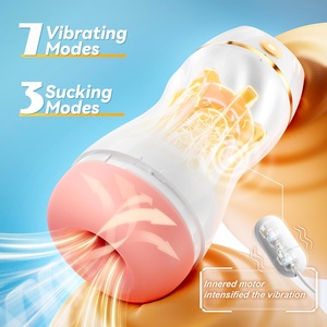 Stimolatore Maschile Tascabile con 7 Modalità di Vibrazione e Suzione, Giocattolo Realistico 3D Testurizzato, Pompa per Pene, Giocattoli Sessuali per Adulti - Product Image 4