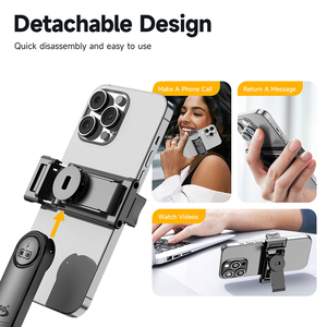 Trépied perche à <span class=keywords><strong>selfie</strong></span> IA de 1,76 m avec suivi du visage, en alliage d'aluminium escamotable pour Vlog et télécommande magnétique TT07 - Product Image 2