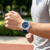 Bracelet de montre en tissu de luxe à motif FKM 20 22 mm, résistant à la poussière, en fluororubber souple avec boucle déployante pour la plongée