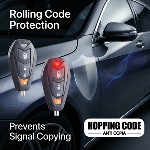 Système d'alarme de sécurité automobile universel 12V avec télécommande à lumière rouge et code variable HOPPING CODE - Product Image 3