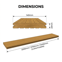 Nouveau type de pavé extérieur antidérapant en composite bois-plastique résistant aux intempéries