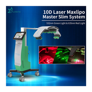 เครื่องเลเซอร์สลายไขมันระดับมืออาชีพ 10D Maxlipo 532nm 635nm แสงสีเขียวและสีแดง สำหรับลดสัดส่วนและลดน้ำหนัก - Product Image 1