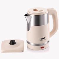 Bouilloire Électrique RAF 1500W 1,5L à Ébullition Rapide et Arrêt Automatique pour Thé, Café, Petit-Déjeuner, Maison, Bureau 220-240V