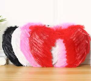 Tüy melek kanatları cadılar bayramı süslü elbise kostüm yetişkin noel doğum günü partisi dekorasyon 17.7inchX13.8inch - Product Image 6