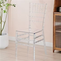 Haute qualité Portable PC acrylique clair chaise pour hôtel salle à manger chambre Villa-budget amical cristal Transparent meubles