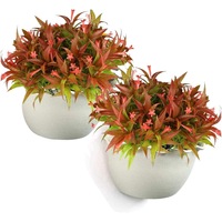 Fleurs artificielles d'extérieur, cinq glycines de simulation Ipomoea, buisson vert pour décoration de jardin, porche, jardinière, injection plastique
