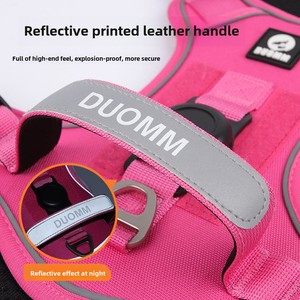 Wholesales <b>Dog</b> Harness Fashionable Airtag Locator Button Closure for Small XL <b>Dogs</b> Anti-Lost Outdoor Training <b>Leash</b> - Product Image 4