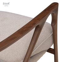 Fauteuil de détente moderne et contemporain, canapé rembourré doux avec structure en bois pour villa, hôtel, salon