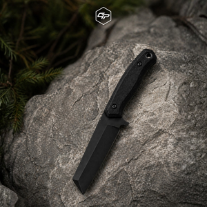 มีดทำมือ O2 Steel Tactical Tanto Bushcraft ใบมีดแบบ Fixed Blade  งานเจียรแบบ Flat Grind หนา 4 มม. ด้ามจับแบบ Full Tang พร้อมปลอก Kydex คุณภาพ DIY เกรด OEM สำหรับงานหนัก - Product Image 4