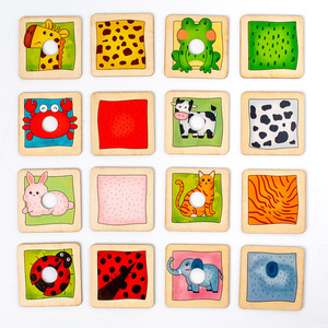 Puzzle <span class=keywords><strong>di</strong></span> Abbinamento Animali con Ombra CPC CE EN71, Gioco Educativo Montessori in Legno con Lacci per Bambini - Product Image 5