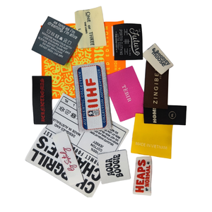 Sản Phẩm Khuyến Mại May Mặc Nhãn <span class=keywords><strong>Tag</strong></span> Cho Tote Xô Hat Vải Nhãn Tùy Chỉnh Màu Hồng Sắt Trên Dệt Nhãn - Product Image 4