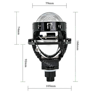 ไฟหน้ารถยนต์ FANKAI Mini 3 นิ้ว W6 LED แบบเลนส์คู่ พร้อมไฟ DRL กำลังสูง 60W สำหรับอัพเกรดไฟหน้ารถ - Product Image 1