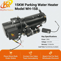 Chauffe-eau diesel compact et léger OkyRie WH-15B 15KW 12V 24V pour grand camping-car, autocar et camion lourd