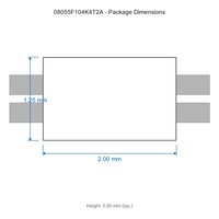 08055F104K4T2A 0.125W 1/8W -55°C à +155°C Résistance à faible coefficient de température (TCR) pour équipement audio