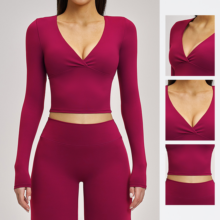 Spring/Summer Yoga Top for Women Pilates Yoga Long-Sleeve Sports T-Shirt Versatile Fitness T-Shirt for Women