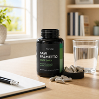 Kapsul Saw Palmetto 500mg OEM ODM 2026 Sampel Gratis dengan Serenoa Repens untuk Kenyamanan Urin Sehari-hari dan Perawatan Kesehatan Prostat