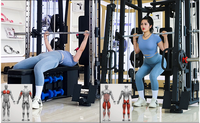 Hot seller équipement de gymnastique multifonction power cage smith machine