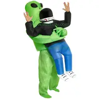 Traje inflável alienígena adulto, traje inflável de desenho animado gigante, fantasia de inflar, traje de festa de halloween