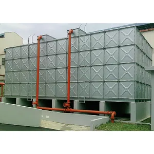 Stainless Steel Water Tank on 14 Metre Stand Reservoir Stockage eau Potable Stainless Steel Tank Hot Water Plant