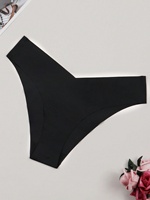 Celana dalam wanita ukuran besar pinggang rendah thong rendah Bikini mulus celana dalam wanita huruf hitam seksi kustom untuk celana hadiah pasangan manis