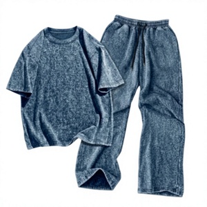 3. Ensemble de survêtement délavé pour femme – Tenue décontractée moderne avec sweat-shirt à manches longues et pantalon de jogging coupe décontractée – Vente en gros - Product Image 1