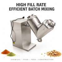 Mélangeur en V en acier inoxydable pour poudres, machine de mélange pour herbes, céréales, aliments pour animaux, engrais, cosmétiques et poudres sèches