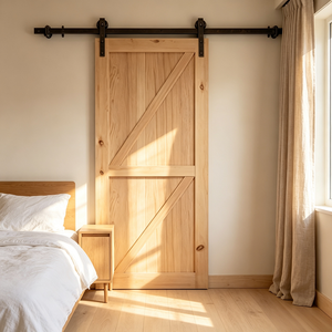Porte coulissante en bois massif <span class=keywords><strong>de</strong></span> pin <span class=keywords><strong>de</strong></span> qualité supérieure pour la production en série, idéale pour les projets immobiliers. - Product Image 4