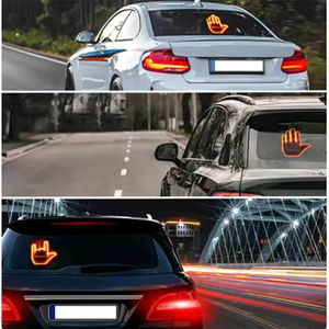 PUERXIN Nouveau Feu Stop Indicateur RC pour Voiture, Accessoire Doigt d'Honneur, Lampe Décorative Intérieure de Fête, Lampe de Conduite Automobile Comique 12V 9W - Product Image 2