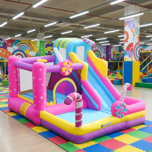 Château gonflable pour enfants rose, location pour fête, jeu de saut, jouets gonflables - Product Image 1