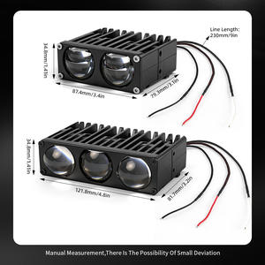 Proyector Láser de 2 y 3 Ojos, Haz de Luz Blanca y Amarilla, Luz Alta y Baja, 24V 12V Universal, Luz Oculta para Parrilla de Coche Todoterreno - Product Image 6