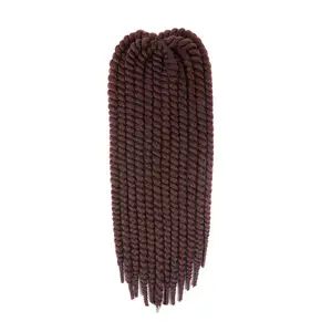 Tığ örgüler Senegalese büküm çocuklar için 12 kökleri/paketi Ombre kırmızı tığ saç sentetik örgü saç uzantıları