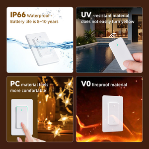 500W E26 E27 Enchufe de luz Accesorios de cadena de tracción de techo Interruptor de control remoto inalámbrico Compatible con múltiples luces IP66 5A nominal - Product Image 4