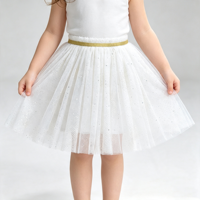Jupes tutu d'été pour filles, jupes mini en tulle moelleux pour enfants de 2 à 10 ans, jupes à paillettes pour petites filles
