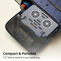 Support de refroidissement Zeno pour ordinateur portable – Pratique sur lit, support en acier pour ordinateur, avec ventilateur intégré