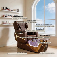 Fauteuil de pédicure électrique de luxe au design moderne pour salon de manucure, spa pour les pieds, fauteuil de pédicure, fauteuils de massage pour pédicure avec brume