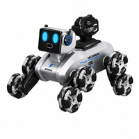 BJQ Hot Télécommande RC Robot Chien Modèle 8 Roues Voiture Cascadeuse avec Lumières et Musique Jouet Chien Amusant Incluant Chargeur