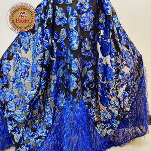 Nouvelle Cape d'Hiver 2026, Robes de Soirée Oversize pour Femmes, Nouveauté <span class=keywords><strong>2022</strong></span>, Élégante Cape Cardigan à Pompons en Brocart, Vêtements Africains - Product Image 3