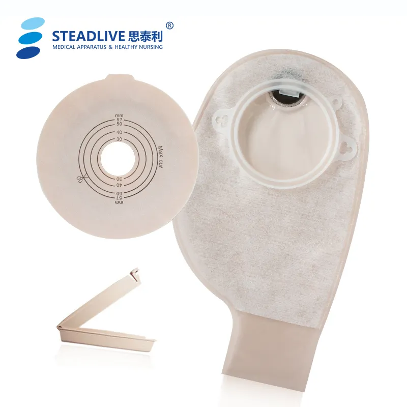 Disposable Beige Color Wafer Colostomy Bag Baseplate Adult Size Colostomia Bags