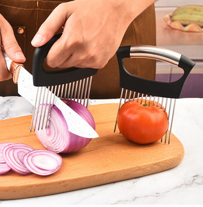 Soporte para Rebanar Cebolla <span class=keywords><strong>de</strong></span> Acero Inoxidable 430, Cortador <span class=keywords><strong>de</strong></span> Cebolla y Limón, Cortador <span class=keywords><strong>de</strong></span> Vegetales, Herramienta Auxiliar para Rebanar, Utensilio <span class=keywords><strong>de</strong></span> <span class=keywords><strong>Cocina</strong></span> para el Hogar - Product Image 2