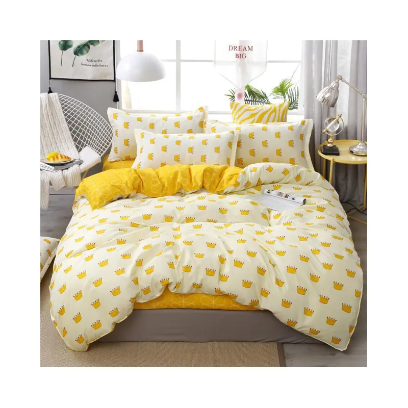100% Aloe Cotton Duvet Cover Best-selling Home 4 Pieces Bedding Sheet Set Bedding Set with 2Pcs Pillowcase
