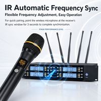 Sistema de Micrófono Inalámbrico UHF de 8 Canales UGX-8H con 8 Micrófonos de Mano para Escenario, Karaoke, Iglesia, Conferencias y Eventos