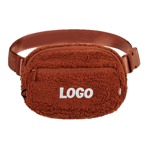 Bolsa de Cintura Cruzada Mini de Felpa Teddy para Invierno, Personalizada, Anti-Robo, para Niñas y Mujeres - Product Image 1