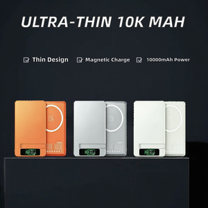 Banco de Energía Inalámbrico Magnético de 10000 mAh, Cargador Portátil Ultra Delgado de Aleación de Aluminio con Soporte - Product Image 2