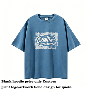 <span class=keywords><strong>Camisetas</strong></span> de Lujo 100% Algodón, Lavadas, de Manga Corta, Oversize, con Proceso de Impresión Personalizada, 10 Colores Seleccionables, de Gran Gramaje - Product Image 1
