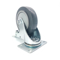 Ruedas Giratorias de Acero y Polipropileno con Freno, de 4 Pulgadas, con Doble Rodamiento de Bolas, de Uso Mediano, Venta al Por Mayor de Fábrica, OEM, ODM