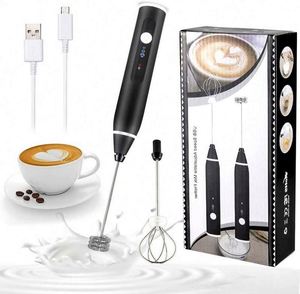 Factory Price 2 in 1 Milk Frother Usb Rechargeable Coffee Foam Custom Portable Handheld Whisk - Product Image 1