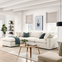 Fabricant professionnel Nouveau style de salon Canapé couleur unie, élégant et confortable en tissu pour les espaces modernes