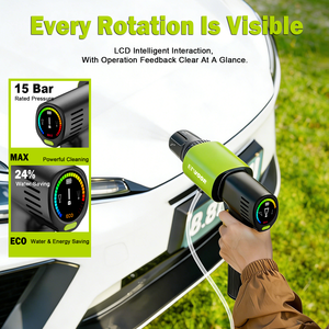 Nettoyeur haute pression <span class=keywords><strong>pliable</strong></span> 15 bars avec écran LCD intelligent, buse 4 en 1, batterie longue durée 2600 mAh, kit d'accessoires 5 pièces - Product Image 3
