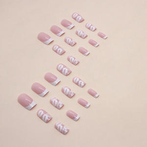 <span class=keywords><strong>Prix</strong></span> de Gros Usine <span class=keywords><strong>Faux</strong></span> <span class=keywords><strong>Ongles</strong></span> Autocollants de Haute Qualité avec <span class=keywords><strong>Colle</strong></span>, Boîte Rose Scintillante, en ABS - Product Image 4