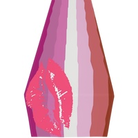 Chemin de table imprimé en polyester arc-en-ciel, motif « Lipstick Lesbian Custom Gay », parfait pour la décoration de fêtes décontractées et l'agencement de la table à manger